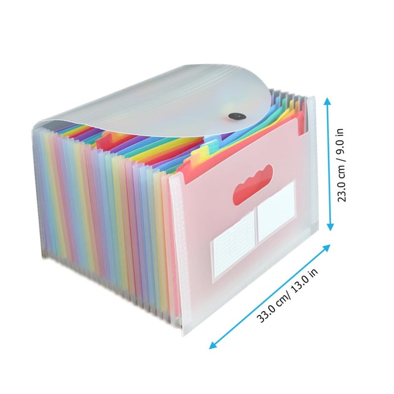Portable Accordion File Organizer With Transparent Pockets Mini Expandable Document Folder For Receipts Business Cards And Notes Lightweight Design - Image 5
