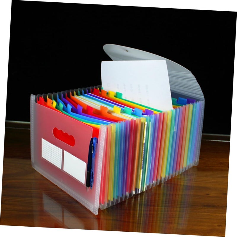 Portable Accordion File Organizer With Transparent Pockets Mini Expandable Document Folder For Receipts Business Cards And Notes Lightweight Design - Image 4