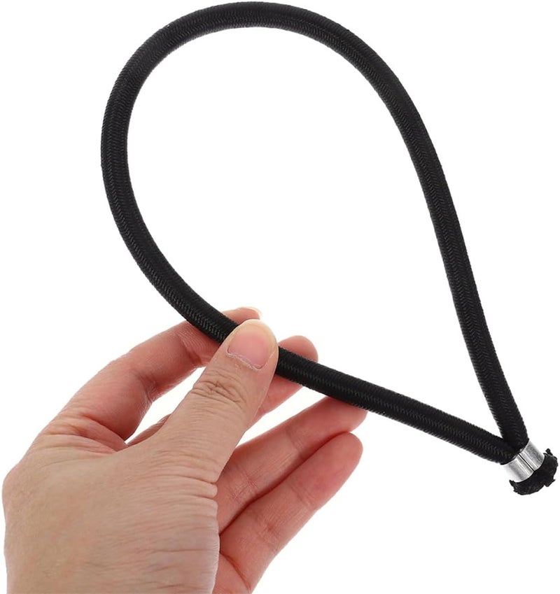 Narrow & wide space compatible SHINEOFI 6pcs Black 8mm X 19cm Replacement Elastic Shock Cord Bungee Straps for Tent, Trampoline, and Kayak Tie-Downs, Weather-Resistant Stretch Rope for Outdoor Use Bug proof seal - Image 3