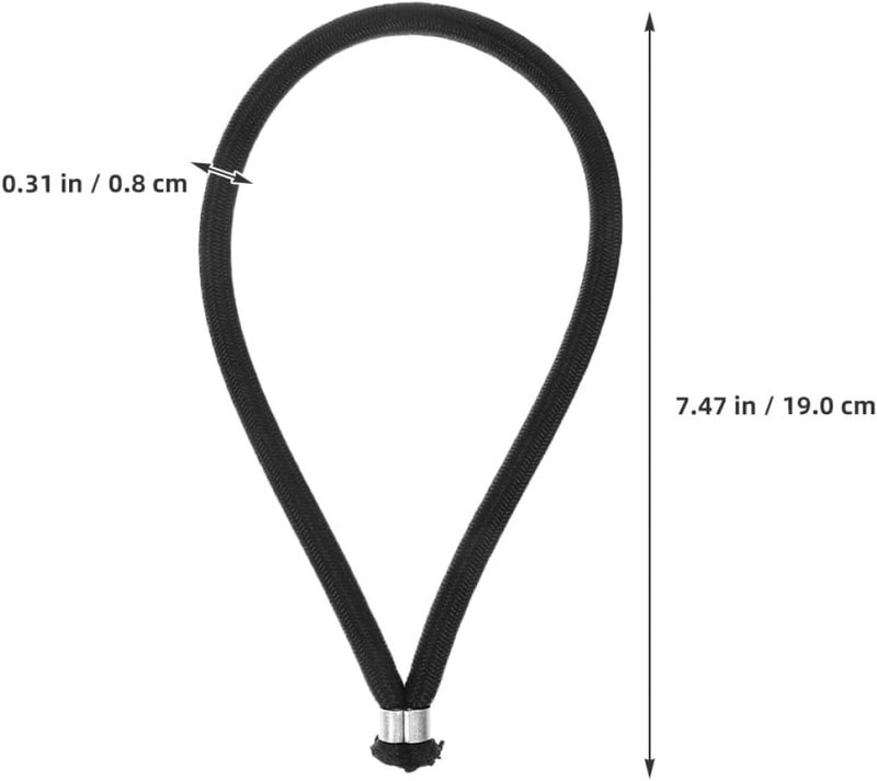 Narrow & wide space compatible SHINEOFI 6pcs Black 8mm X 19cm Replacement Elastic Shock Cord Bungee Straps for Tent, Trampoline, and Kayak Tie-Downs, Weather-Resistant Stretch Rope for Outdoor Use Bug proof seal - Image 2