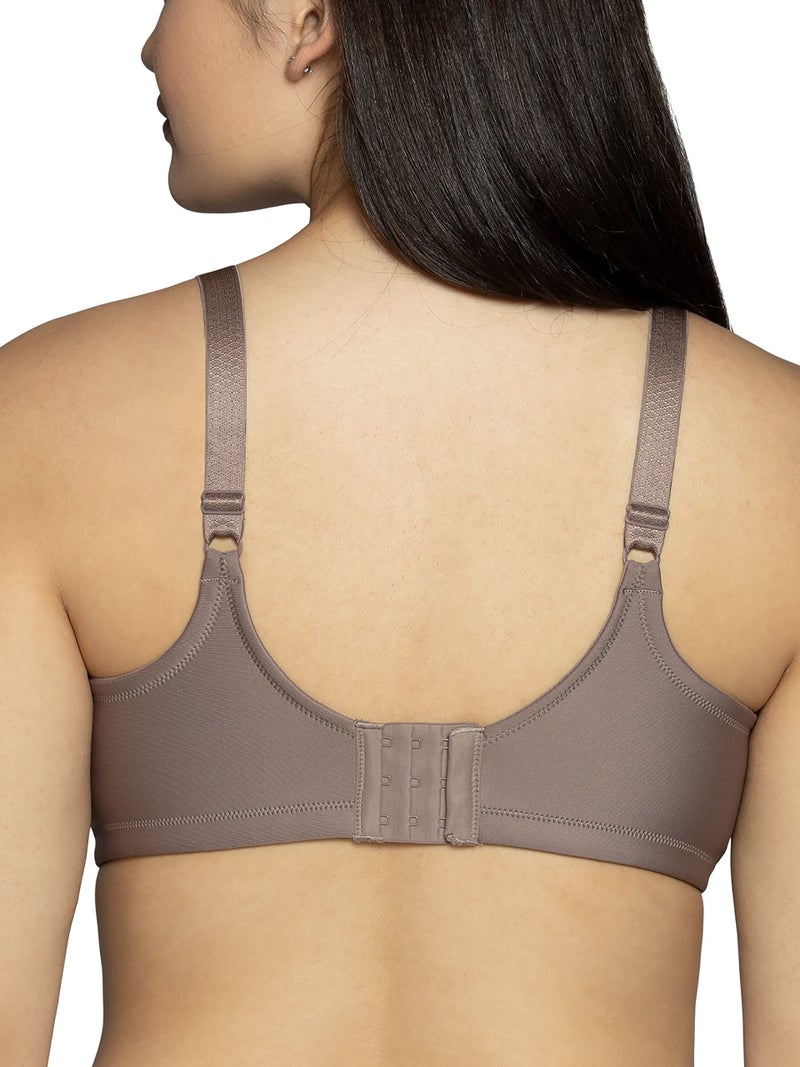 Vanity Fair Womens Full Figure Beauty Back Smoothing Bra, 4-way Stretch Fabric, Lightly Lined Cups Up To H Bra, Wirefree - Walnut, 38DD US - Image 3