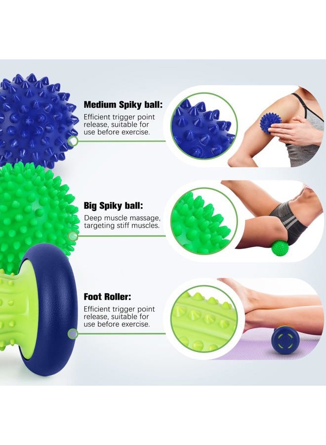 Maliton Foot Roller Massage Ball for Plantar Fasciitis - Massager Roller Ball Set, 0.3m Roller and 2 Spiky Massage Balls Deep Tissue, for Trigger Point Therapy/Muscle Recovery/Stress Relief - Image 3