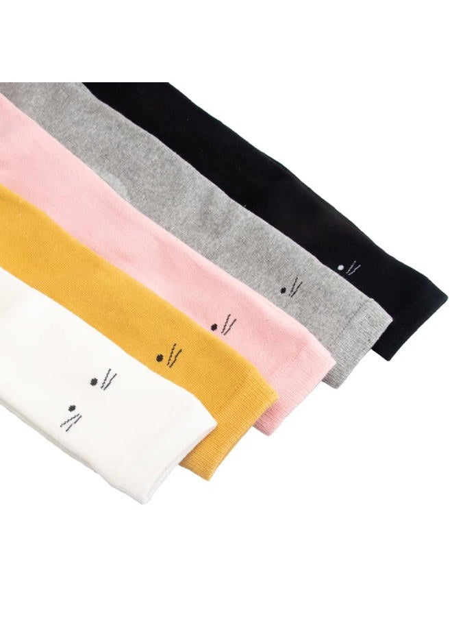 Ehdching 5 Pack Toddler Girls Loop Fleece Leggings Cat Printed Warm Winter Stretchy Pants Trousers Stockings Pantyhose - Image 3