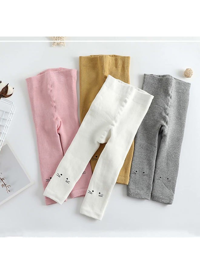 Ehdching 5 Pack Toddler Girls Loop Fleece Leggings Cat Printed Warm Winter Stretchy Pants Trousers Stockings Pantyhose - Image 5