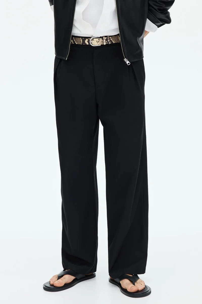 H&M  Loose Fit Wide tailored trousers for Men | Best Price UAE