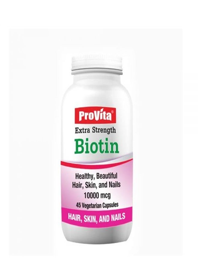 ProVita Provita Biotin 10000 Mcg Capsules, 45 Pieces 