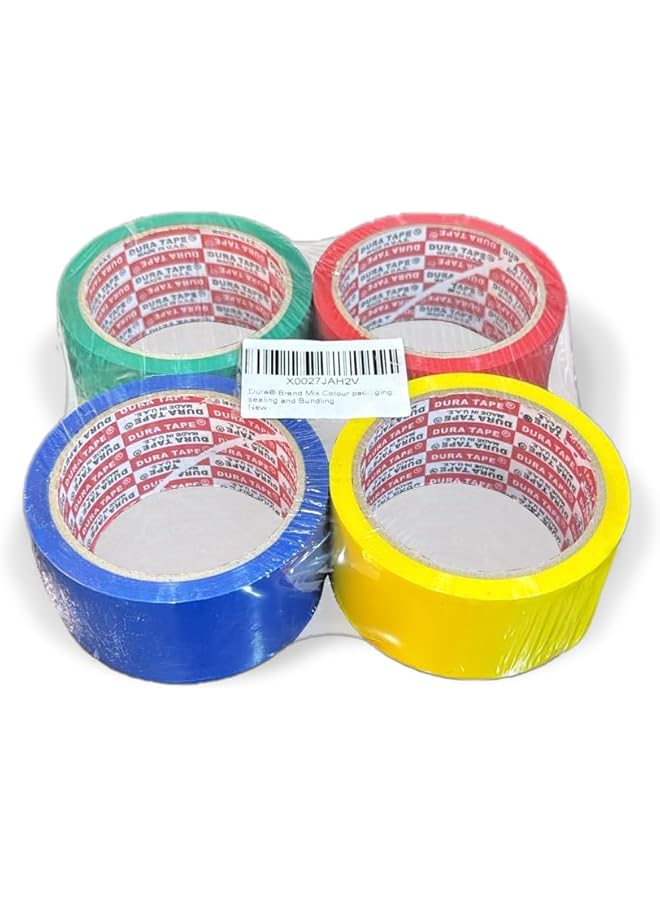 Dura شريط تغليف دُورا® متعدد الألوان 48 مم × 50 ياردة (45.72 م) × 4 قطع - Image 1