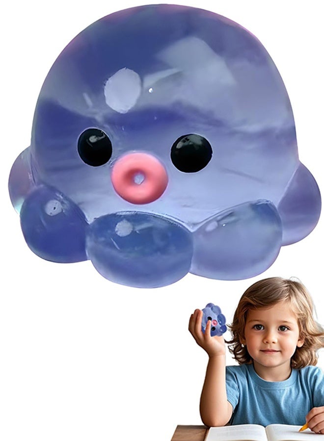 Purple Squishy Octopus Sensory Ball for Mental Relaxation - Calming Fidget Toy for Children & Adults, School & Travel - Image 1