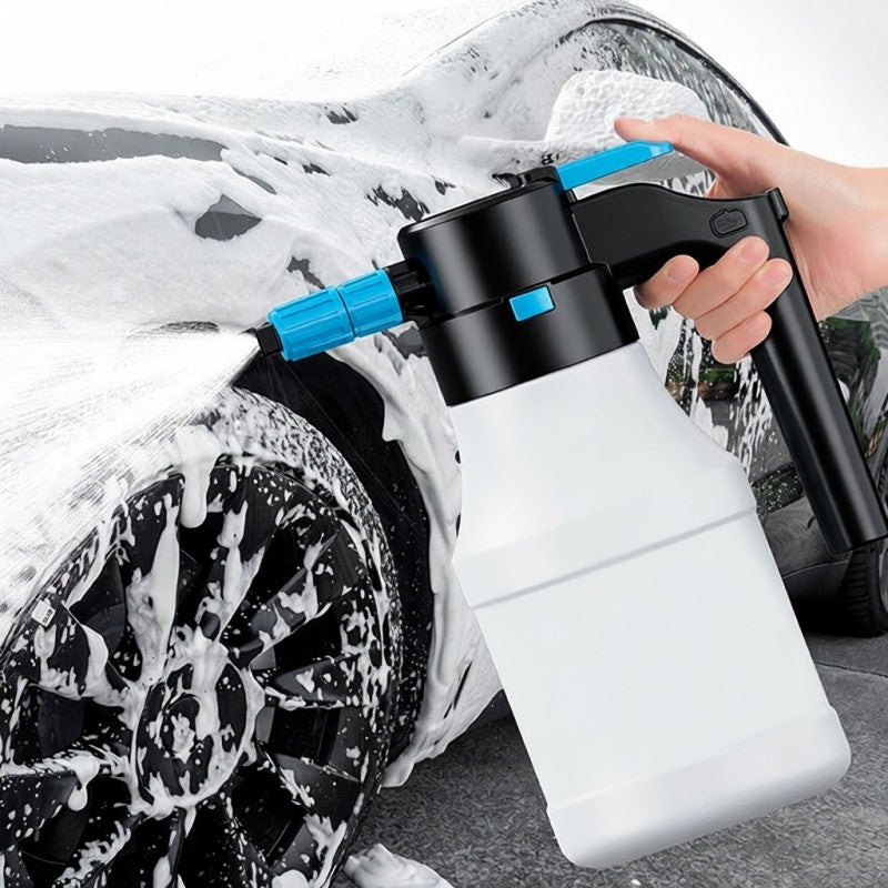 Electric Foam Sprayer 1.5L White - Rechargeable Cordless Car Wash Sprayer for Home Garden Car Cleaning - Image 3