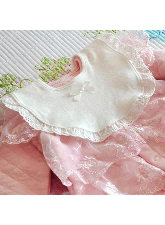 Healifty Little Princess Lace Bibs for Baby Waterproof Cotton Dining Bibs Drool Catcher Baby Towel - Image 3