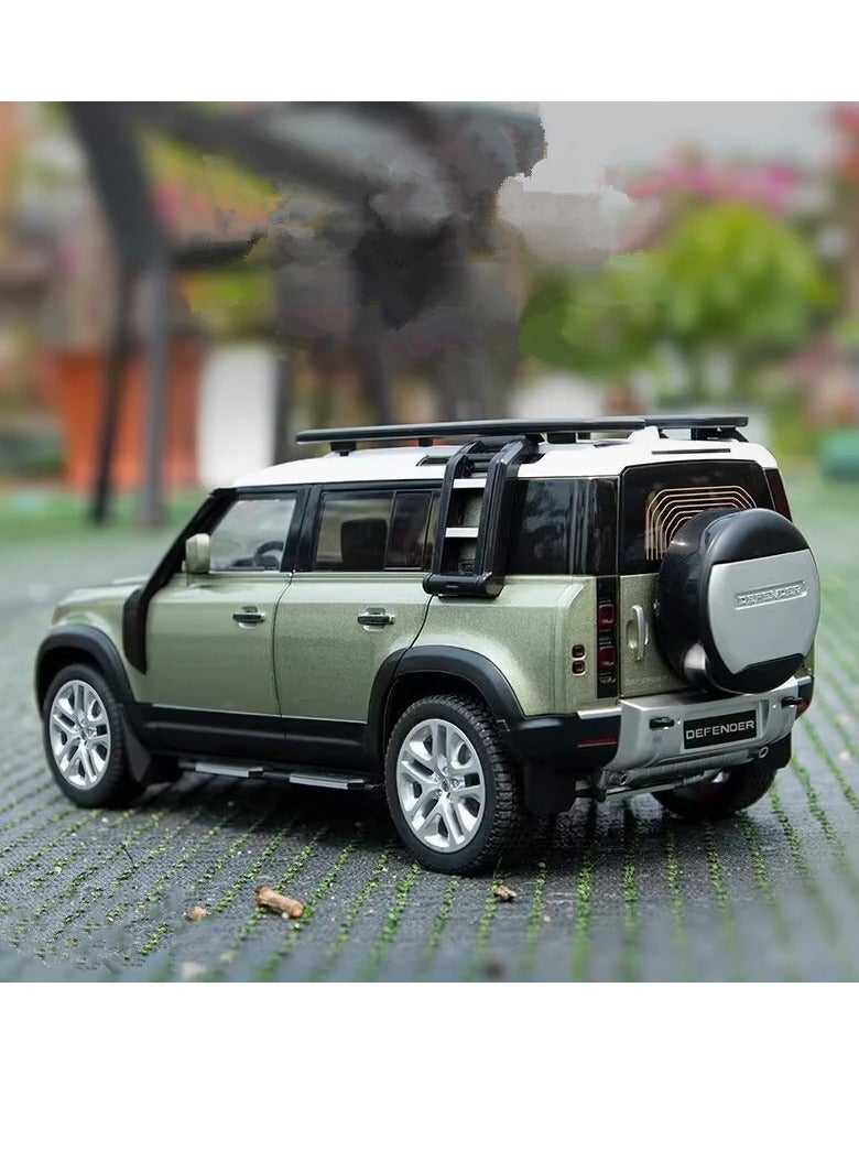 AROAQ Range Rover Defender Diecast Model, 1:18 Metal Alloy Car Model With Sound And Lights, Elegant Design Durable Model Vehicle Car, Simulation Kids Toy With Openable Doors For Kids Adults, (Blue) - Image 4
