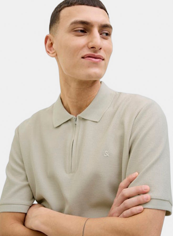 JACK & JONES JACK & JONES Mens Austin Zip Polo  - Image 1