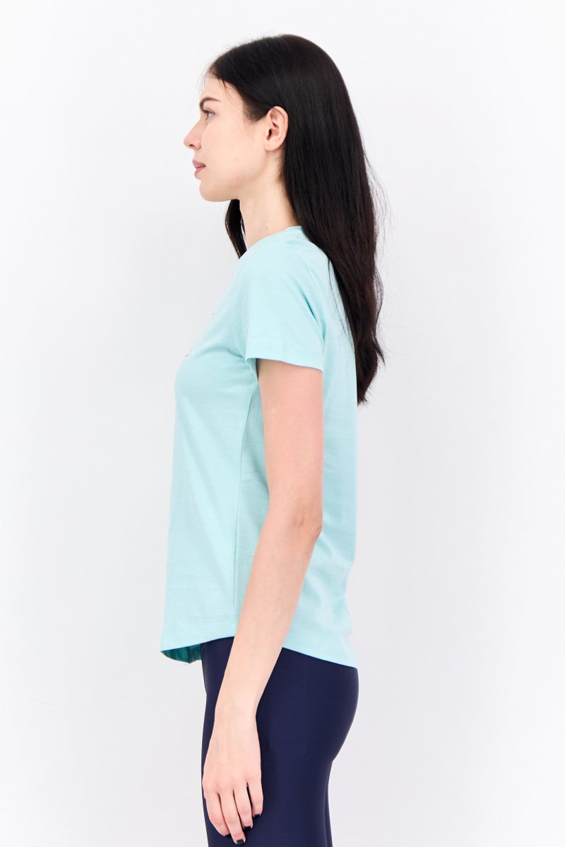 PUMA تي شيرت تدريب قصير الأكمام للنساء، تركواز - Image 2