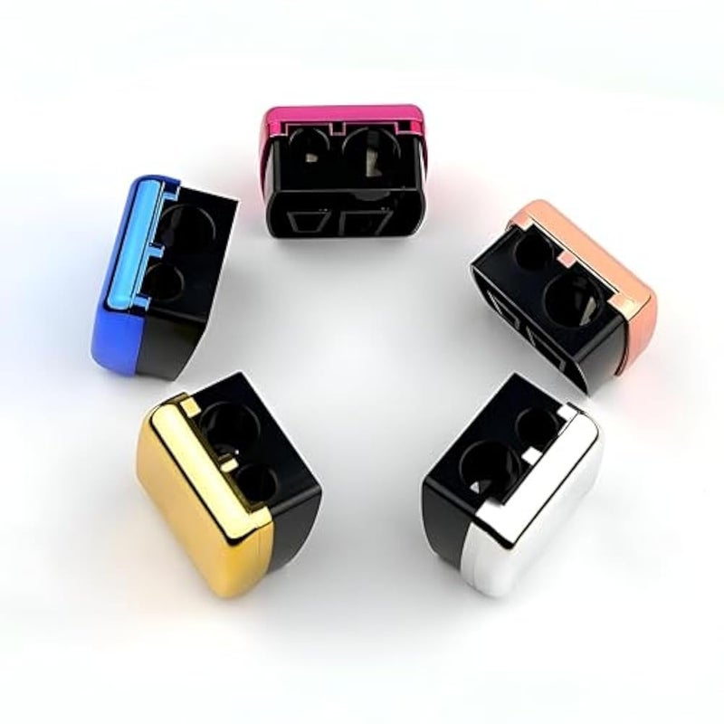 2-Pack Makeup Sharpener - Ergonomic dual-ended sharpener for cosmetic eyebrow pencils, assorted colors ensure vibrant, long-lasting results. (10pcs) - Image 2