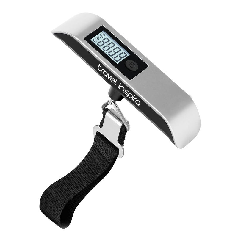 Travel Inspira Luggage Scale Digital Luggage Scales Baggage Scale with Backlit LCD Display110LB 50KG Battery IncludedSilver - Image 3