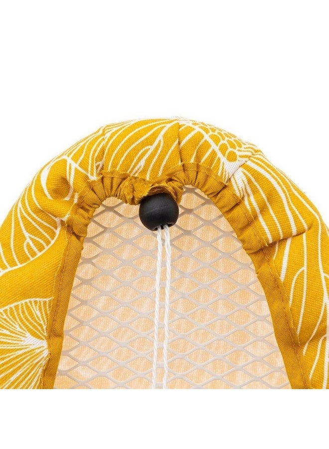 Five Simply Smart Floral Pattern 2-Layer Ironing Board Cover Mustard Yellow and White 115-125 x 45 cm 186107 - Image 3