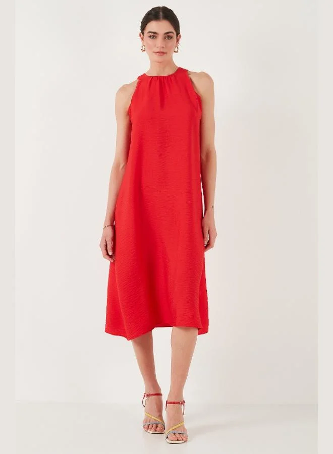 Lela  Lela Regular Fit Halter Neck Midi Length Dress Women's Dress 67810049 for Women | Best Price UAE