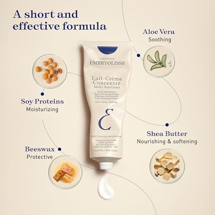 Embryolisse Lait-Crème Concentré, Multifunction Daily Face Moisturizer and Makeup Primer, Suitable for All Skin Types. French Face Cream With Shea Butter & Aloe Vera - Image 4