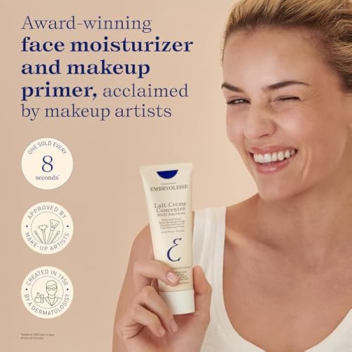 Embryolisse Lait-Crème Concentré, Multifunction Daily Face Moisturizer and Makeup Primer, Suitable for All Skin Types. French Face Cream With Shea Butter & Aloe Vera - Image 2