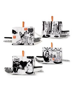 TUMAMA KIDS TUMAMA Kids high contrast sensory Tail cloth book - Black and White Animals  - Image 2