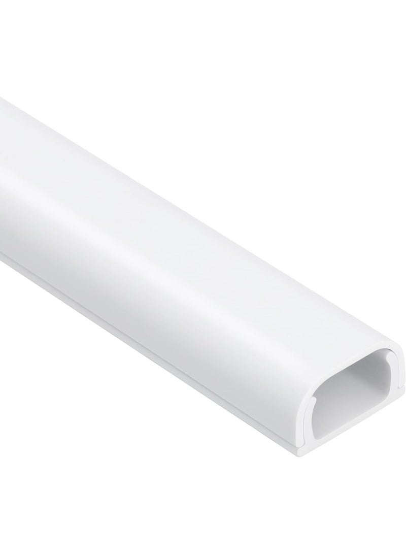 أغطية أسلاك لخطين، مخفي الأسلاك بطول 68 بوصة للتثبيت على الحائط، مجموعة أغطية أسلاك باللون الأبيض، غطاء كابل لإخفاء كابل التمديد، كابل إيثرنت، سلك السماعة، 4× طول 17 بوصة × عرض 0.7 بوصة × ارتفاع 0.4 بوصة - Image 1