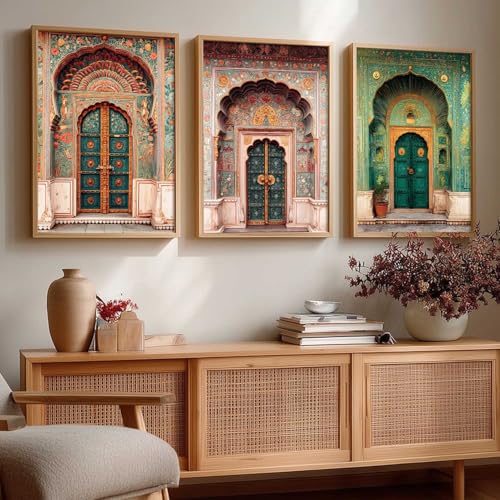 kotart Indian Art Traditional Paintings for Living Room | Framed Wall Painting for Home Room Bedroom Office Wall Décor | Wall Poster With frames Set of 3 (19X25 inch) - Image 1