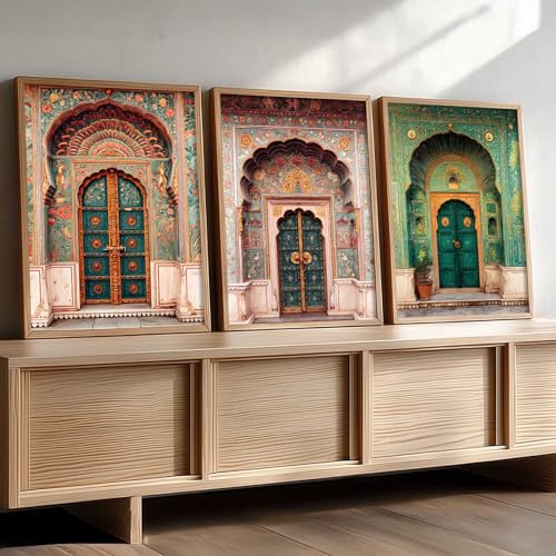 kotart Indian Art Traditional Paintings for Living Room | Framed Wall Painting for Home Room Bedroom Office Wall Décor | Wall Poster With frames Set of 3 (19X25 inch) - Image 4
