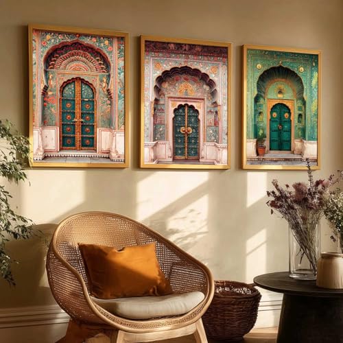 kotart Indian Art Traditional Paintings for Living Room | Framed Wall Painting for Home Room Bedroom Office Wall Décor | Wall Poster With frames Set of 3 (19X25 inch) - Image 3