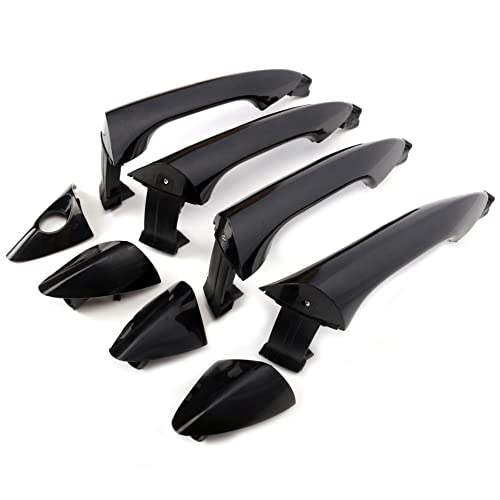 BENERAY Primed Black Exterior Door Handle, for Hyundai Elantra (GLS/GL/L/Limited/Sport/SE/GS) Sedan Coupe, 2011-2015, 2.0/1.8L, Replace# 826513X000 826523X000, Front Rear & Left Right Outside Handle,4pcs - Image 3