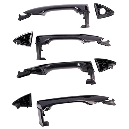 BENERAY Primed Black Exterior Door Handle, for Hyundai Elantra (GLS/GL/L/Limited/Sport/SE/GS) Sedan Coupe, 2011-2015, 2.0/1.8L, Replace# 826513X000 826523X000, Front Rear & Left Right Outside Handle,4pcs - Image 2