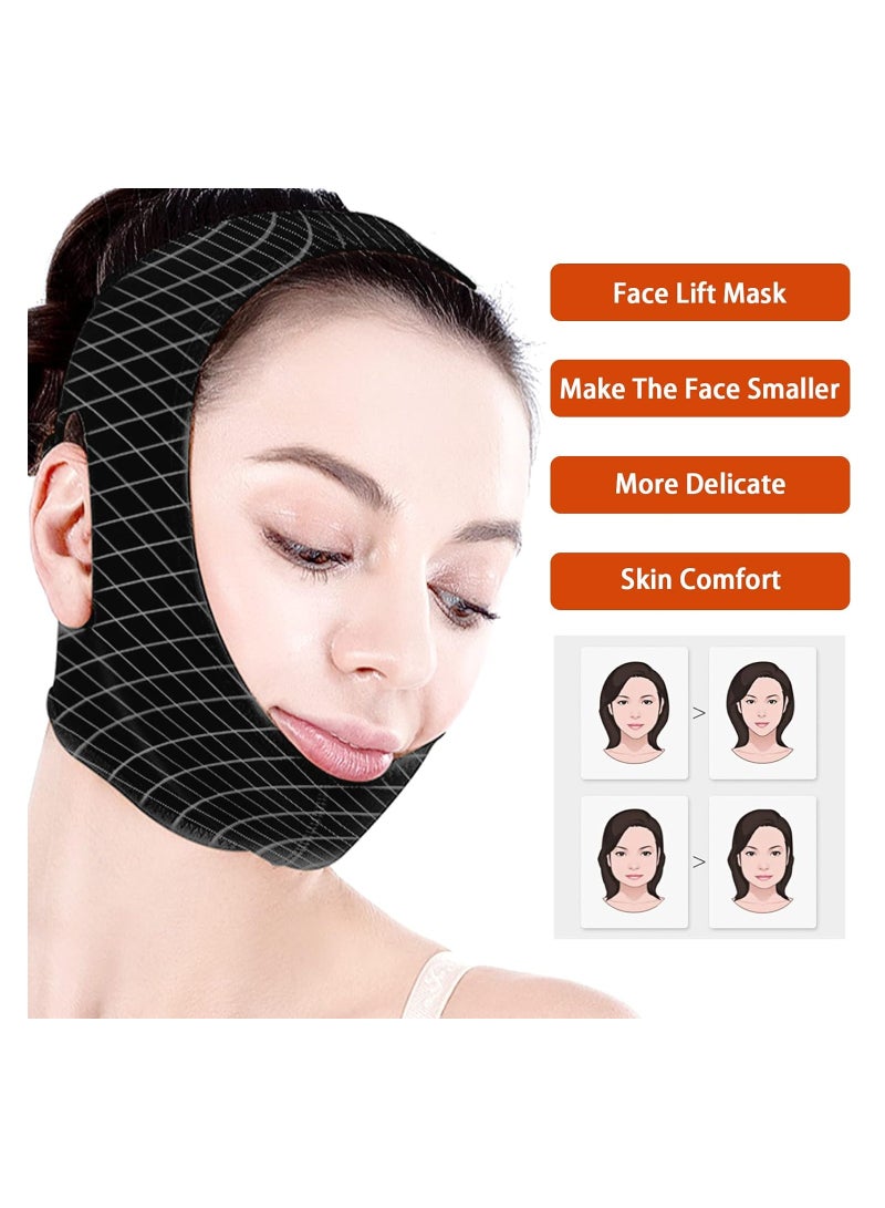 Reusable Double Chin Reducer, Post-Surgery Chin Strap for Women, Face Slimmer and Jowl Tightener, V-Shaped Belt for Chin Lifting, Suitable for Girls Weighing 53kg-65kg. - Image 2
