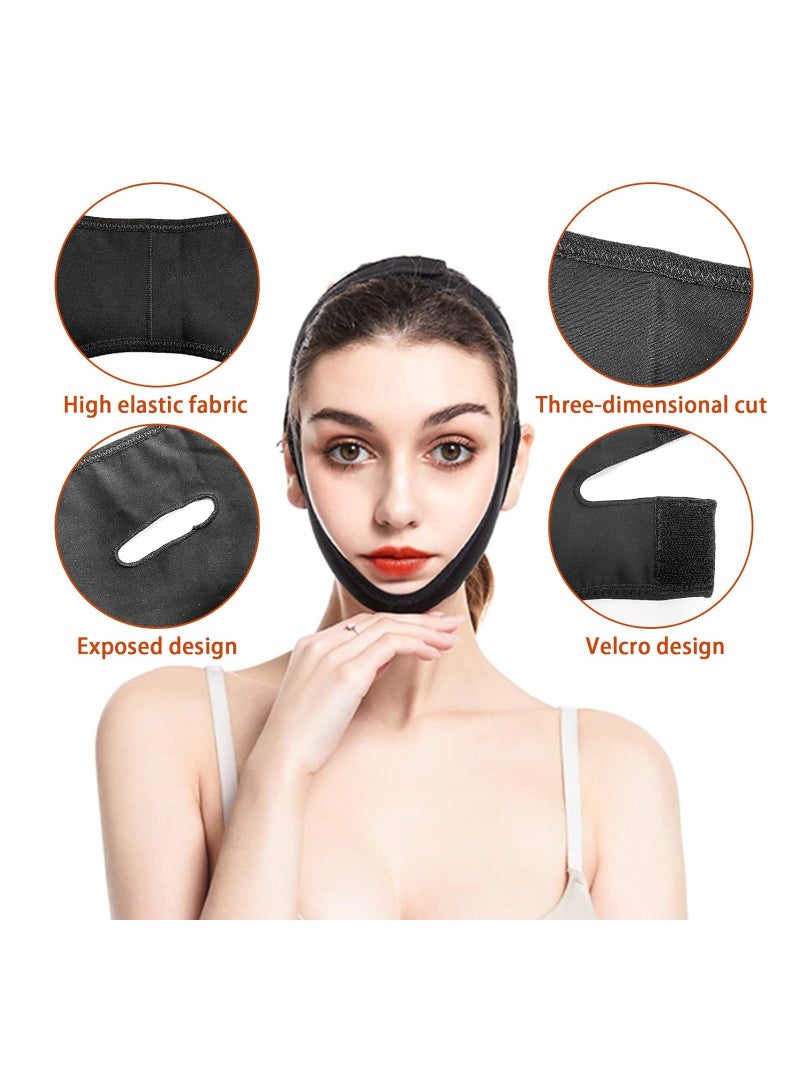 Reusable Double Chin Reducer, Post-Surgery Chin Strap for Women, Face Slimmer and Jowl Tightener, V-Shaped Belt for Chin Lifting, Suitable for Girls Weighing 53kg-65kg. - Image 3