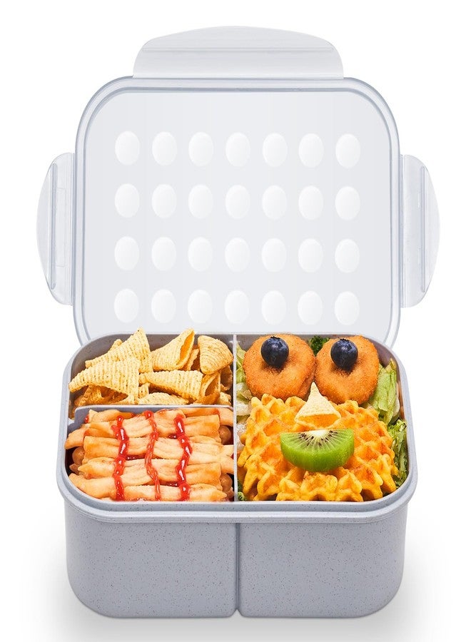 MISS BIG® Bento Box,Bento Box Adult,Lunch Box,Ideal Leak Proof Lunch Containers,No BPAs and No Chemical Dyes Bento Lunch Box,Dishwasher and Microwave Safe Lunch Containers for Adults(1900ml Gray) - Image 1