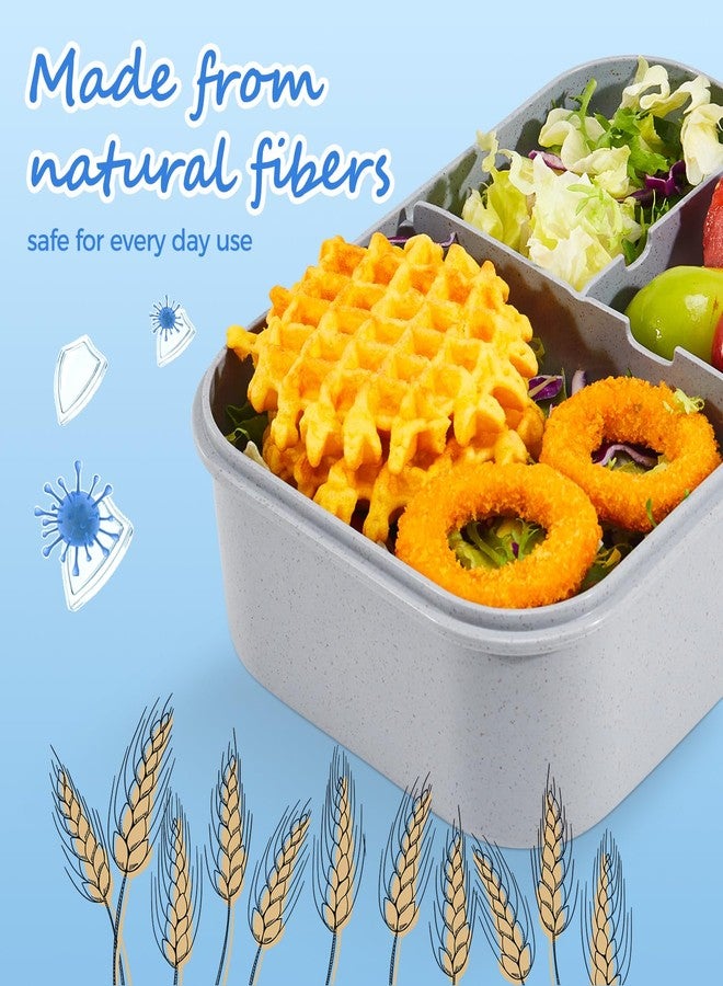 MISS BIG® Bento Box,Bento Box Adult,Lunch Box,Ideal Leak Proof Lunch Containers,No BPAs and No Chemical Dyes Bento Lunch Box,Dishwasher and Microwave Safe Lunch Containers for Adults(1900ml Gray) - Image 4