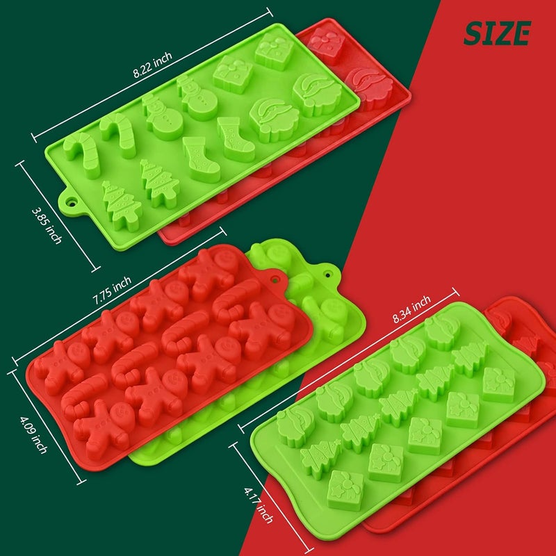 Actvty Christmas Silicone Chocolate and Candy Molds - 6 Pack - Image 2