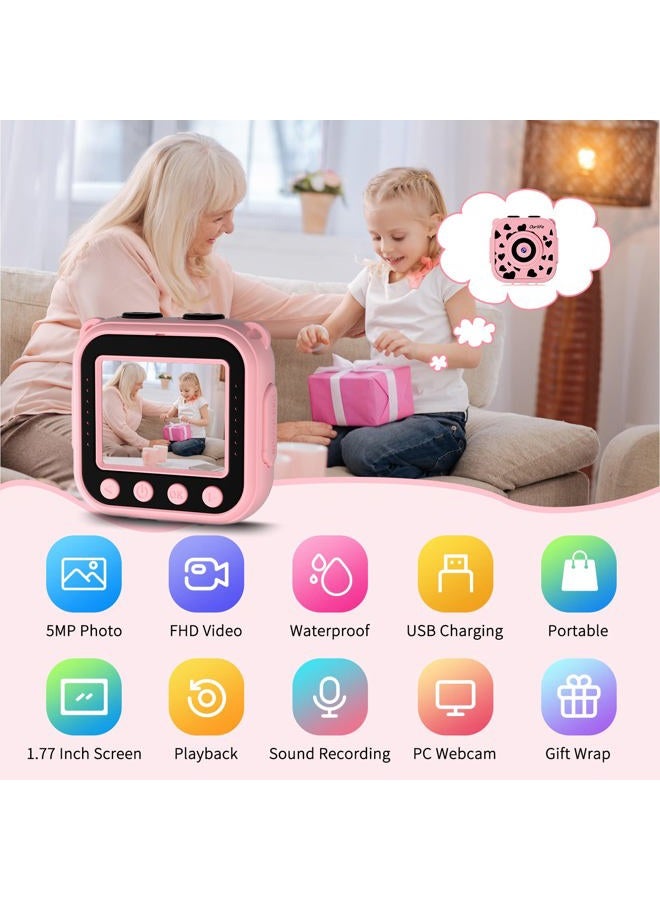 Ourlife Kids Waterproof Camera, Kids Camera for 3-12 Year Old Boys Girls Christmas Birthday Gifts Camera for Kids Underwater Sports Camcorder Camera 1.77 Inch Screen with 8GB Card - Image 3