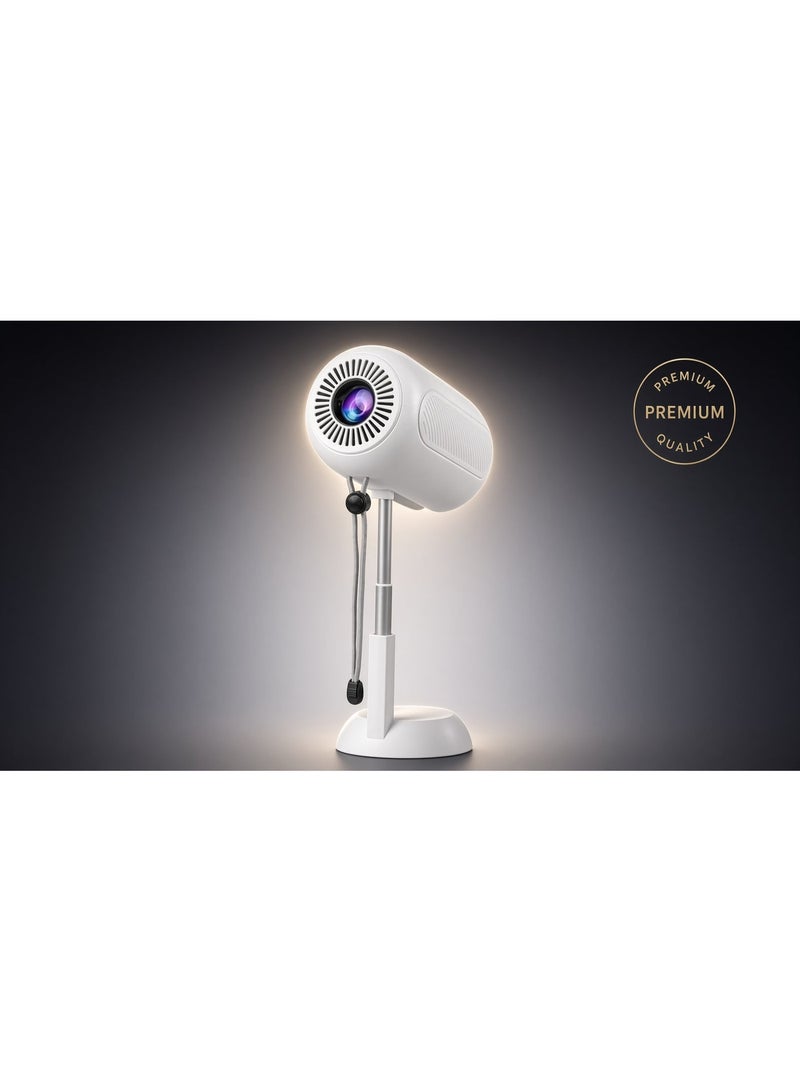 Smartbarry HT10 Portable 4K Smart Projector, Android 11, Electric Focus, 5G WiFi Connectivity, Telescopic Stand, Home Cinema Video Projector for Movies, Gaming, Streaming, Presentations & Indoor Entertainment, Large Screen Projection System for Home, Bedroom & Office - Image 3