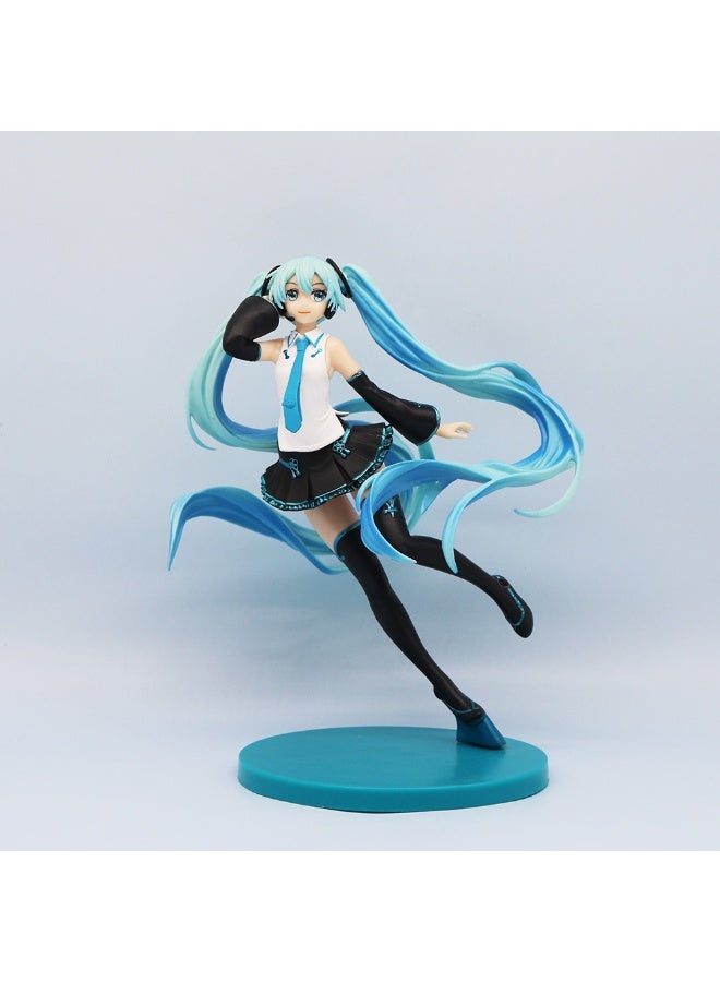 general Hatsune Miku Action Figure 20cm - Dynamic Pose Vivid Details PVC Statue Collectible Model for Fans & Desktop Decoration - Image 1