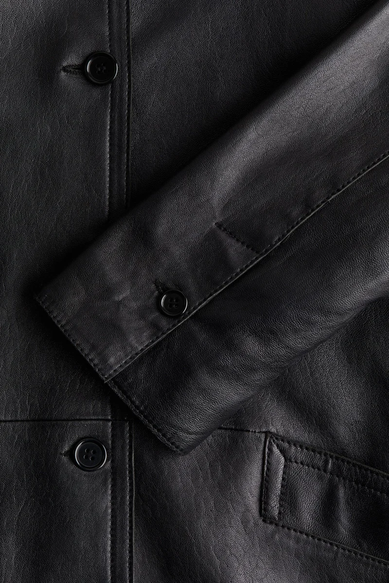 H&M Collared leather jacket