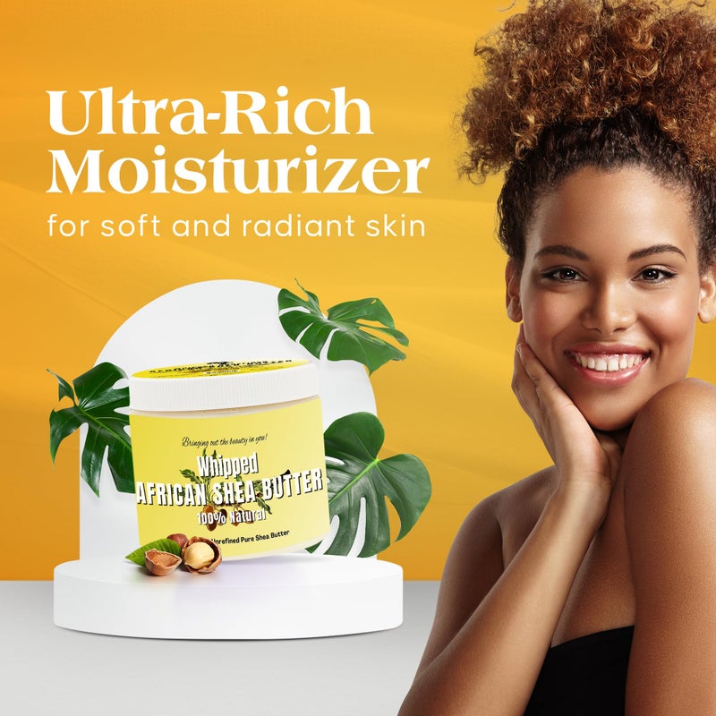 RA Cosmetics Pure Shea Butter, Unscented - 12oz | 100% Pure and Natural African Shea Butter for Men & Women - Handcrafted Moisturizer with Essential Vitamins for Radiant Skin, Thicker Hair & Soft Lips - Image 2