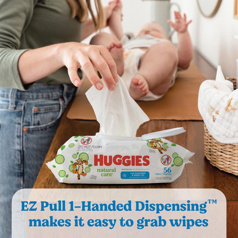 Huggies Natural Care Refreshing Baby Wipes, Hypoallergenic, Scented, 10 Flip-Top Packs (560 Wipes Total), Packaging May Vary - Image 4