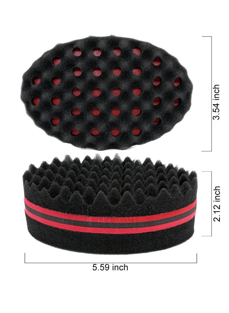 ORiTi - Big Holes Barber Hair Brush Sponge Dreads Locking Twist Afro Curl Coil Wave Hair Care Tool, 1 Pcs with 1 Pc Hair Pick - Image 1