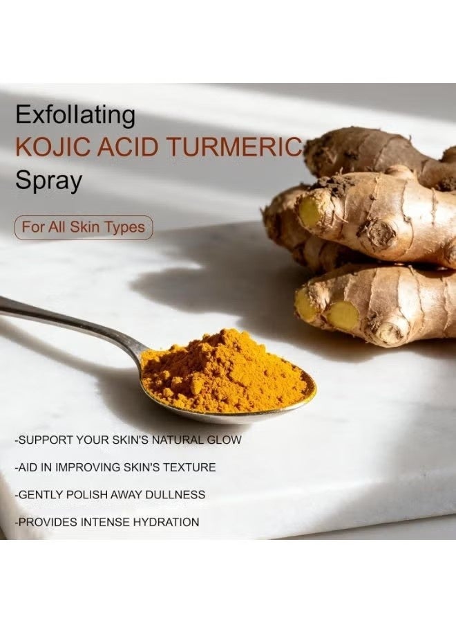OceAura Body Keratin Care Kojic Acid Turmeric Spray Gently Exfoliating Peeling Solution Skincare with Retinol, Glutathione, Niacinamide, Vitamin B, C, E for All Skin Types 100ml - Image 2