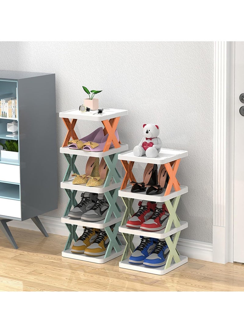 Generic Shoe Rack, Entrance Hallway Storage Furniture Shoe Rack, Shoe Rack, Shoe Shelf, Shoe Storage Organizer, Shoes Storage, Bedroom, perfect for organizing shoes. (Blue-5 layers)  - Image 2