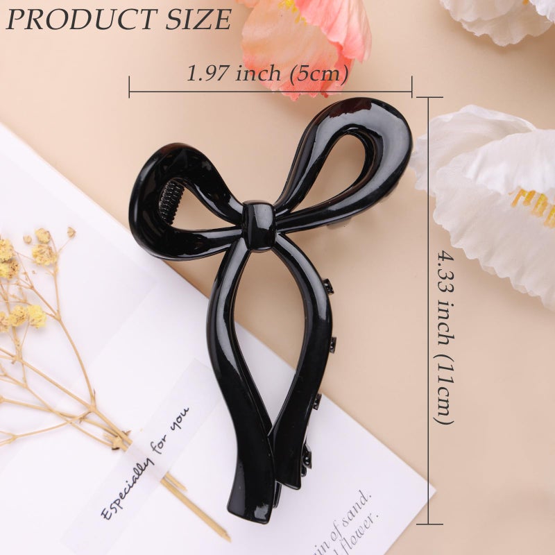 PWEOUKE 4 Pcs Bow Hair Clips Elegant Hair Claw Butterfly Hair Accessories for Girls Nonslip Butterfly Clips Hair Styling Accessories for Women - Image 4