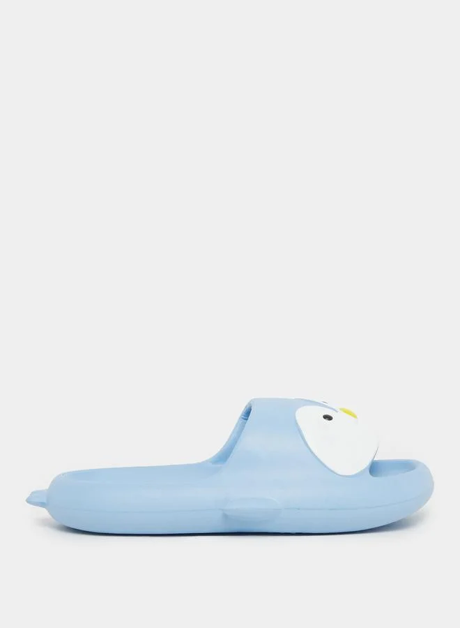 ستايلي Styli Blue Penguin Print Slip-On Slides