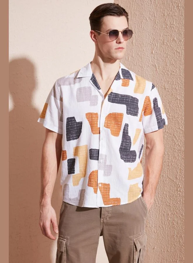 Buratti Cotton Regular Fit Short-Sleeve Shirt for Men CF24S117507