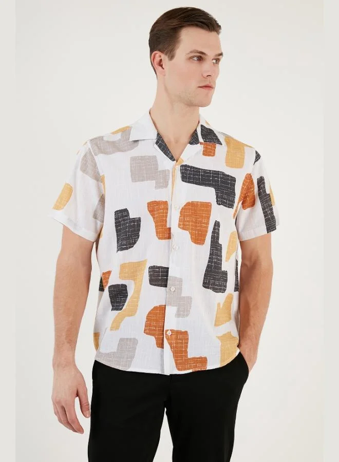 Buratti  Buratti Cotton Regular Fit Short-Sleeve Shirt for Men CF24S117507 for Men | Best Price UAE