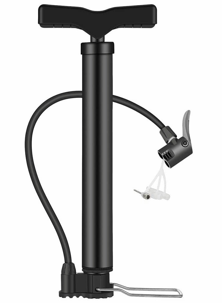 KASTWAVE Bike Pump, [120PSI Fast Inflate] Portable Floor Pump Ergonomic Anti-Leak Bicycle Air Pump for Road, Mountain & BMX Bike Automatically Fit for Presta Schrader with Ball Needle, Motorboat Valve - Image 1