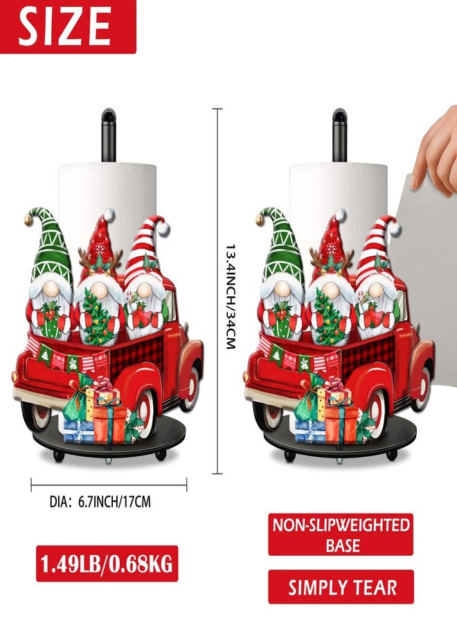 بنياتا زينة أقزام عيد الميلاد، زينة عيد الميلاد للمنزل والمطبخ، ديكورات الحمام والمطبخ، ديكورات الشاحنات الحمراء، حوامل مناشف ورقية على شكل أقزام عيد الميلاد - Image 2